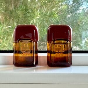Vintage Ted Lapidus Pour Homme Mini Mens Cologne Perfume Bottles Set of 2